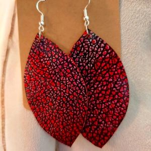 Handmade leather earrings